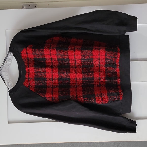 Forever 21 Sweaters - Forever 21 Warm Red Plaid Sweater, XL